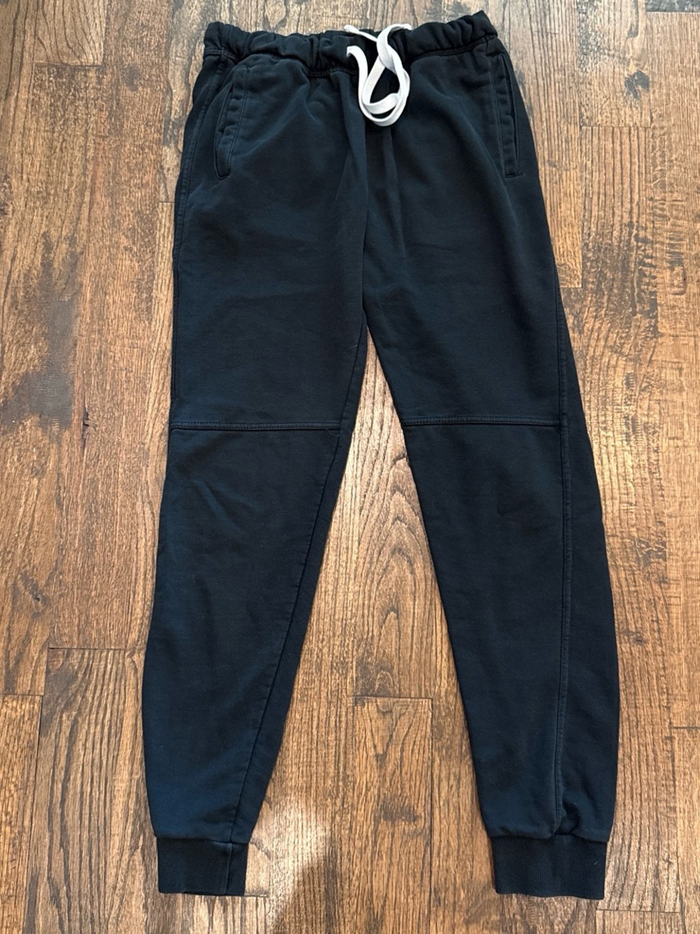 dip Black Jogger Sweatpants with White Drawstring